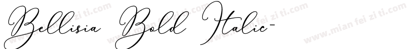 Bellisia Bold Italic字体转换